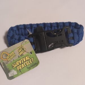 SMITH Blue Paracord Survival‎ Bracelet With Whistle